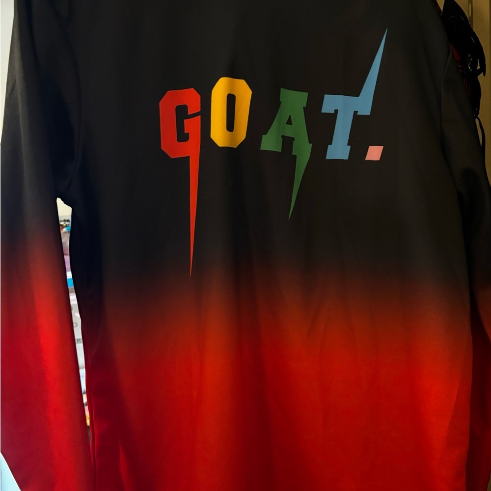 GOAT Black and Red Gradient Long Sleeve Shirt